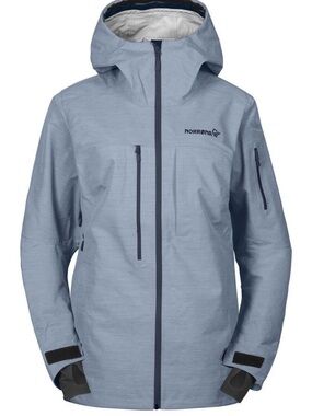Norrona Slate Blue Hooded Gortex Jacket Size Small
